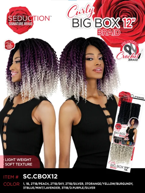 Braid & Plait Hair Extensions with a Curly End for a Playful VibeSeduction Signature Braid BIG BOX 12 Crochet Braid SC.CBOX12