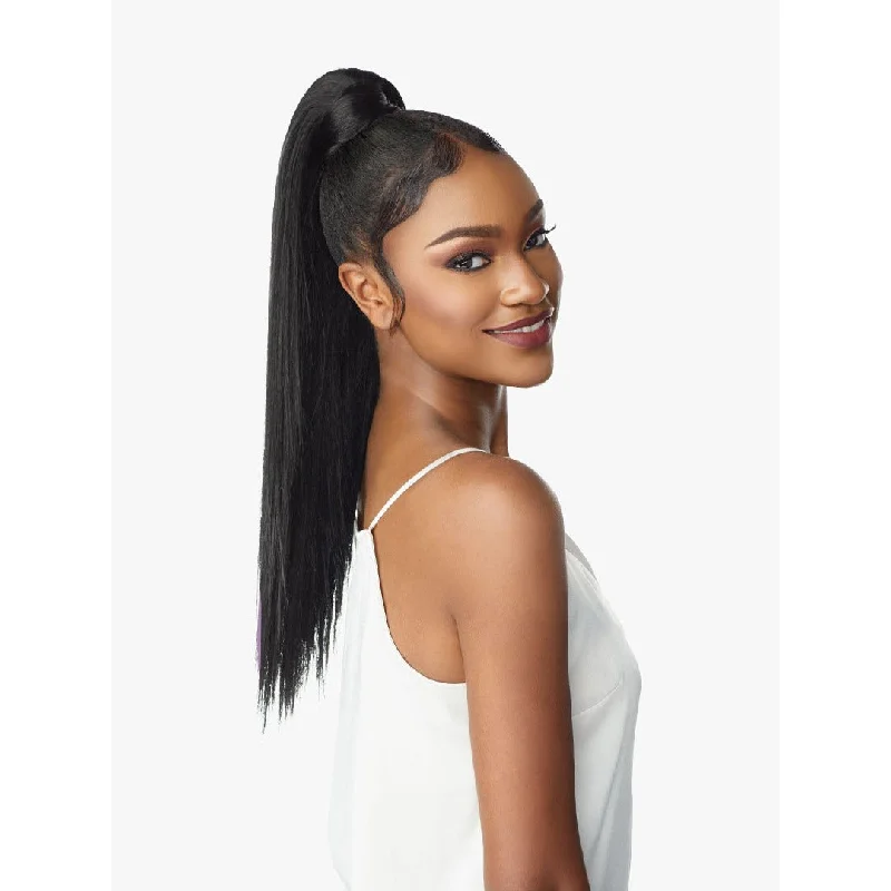 Braided ponytails with intricate patterns for an ethnic - inspired lookSensationnel Instant Pony Wrap Synthetic Ponytail - Straight 24"