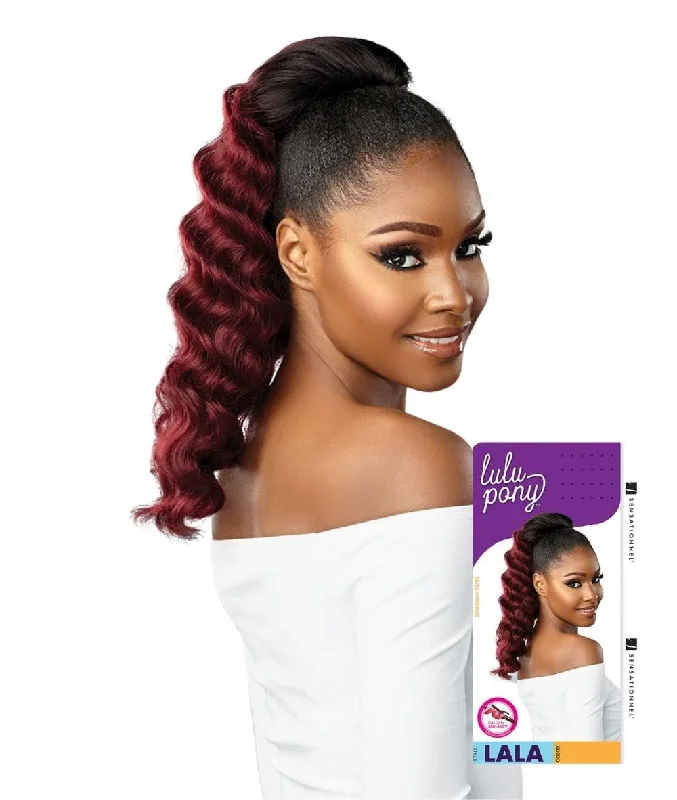 Ponytails with a middle - part for a classic and elegant styleSensationnel Lulu Pony Lala