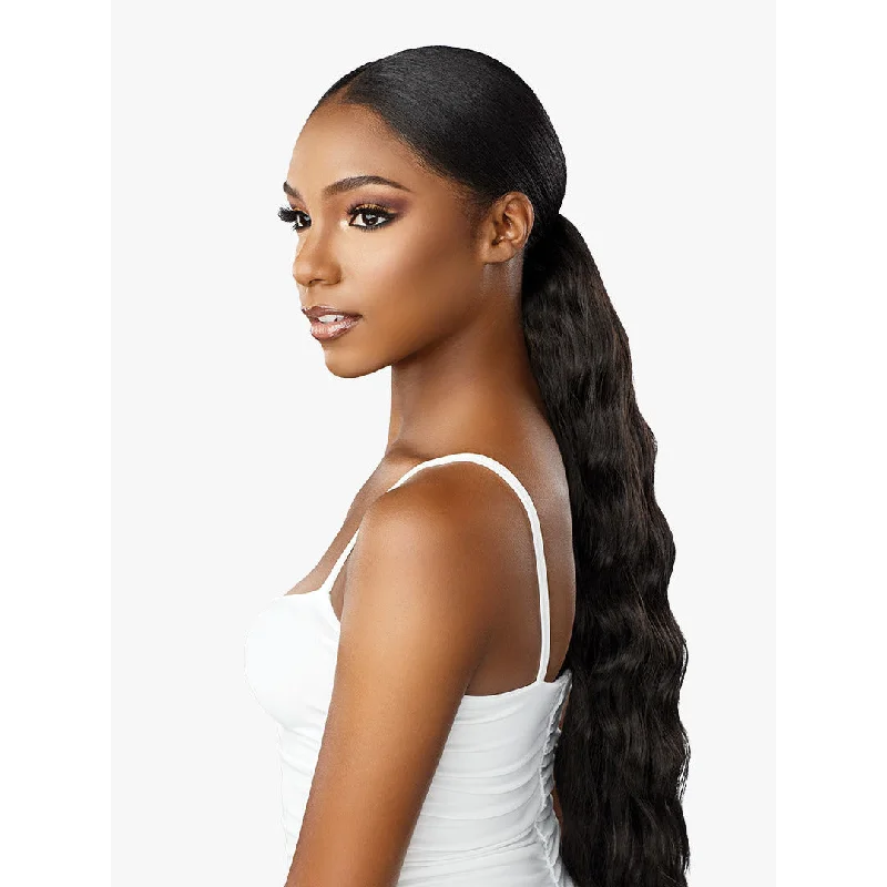 Ponytails for a formal event with a touch of sparkle or beadsSensationnel Lulu Pony Synthetic Drawstring Ponytail - Bisi