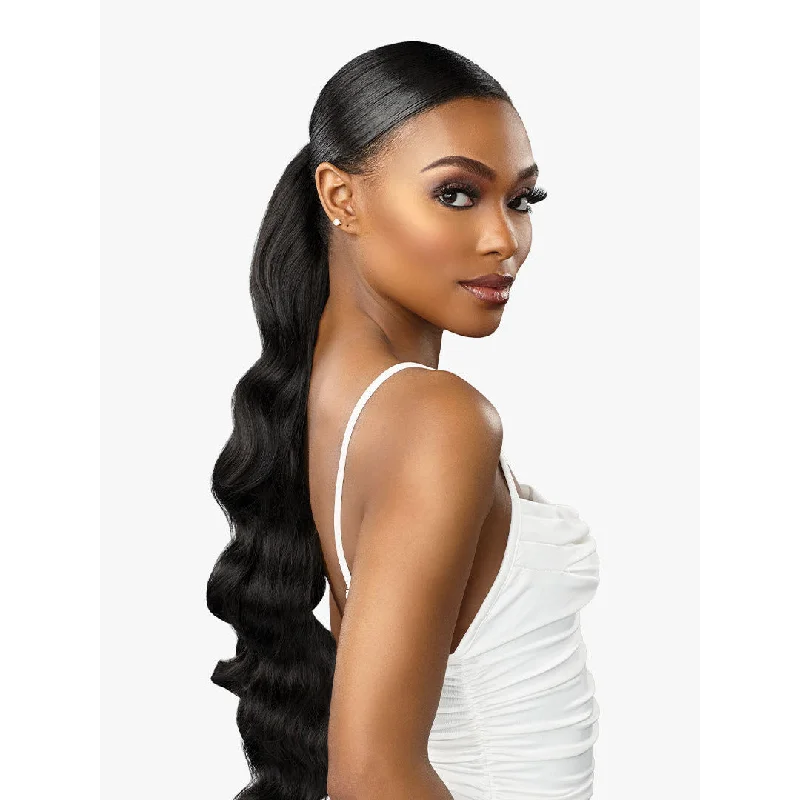 Extension ponytails with a secure elastic base for all - day comfortSensationnel Lulu Pony Synthetic Drawstring Ponytail - Kara