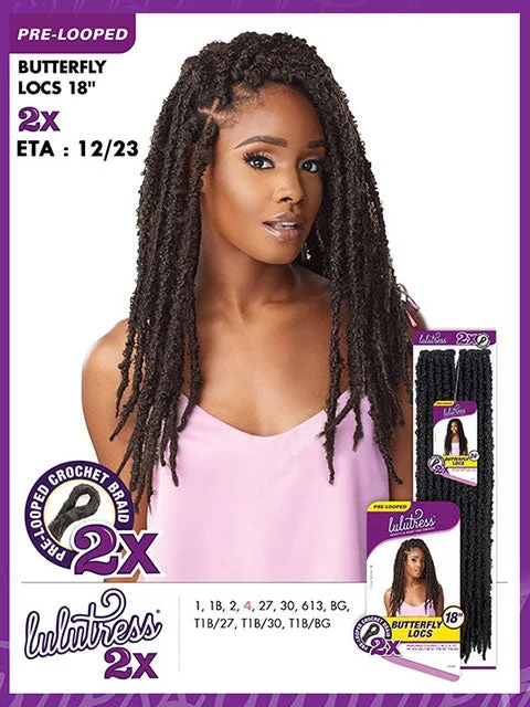 Fishtail Braid & Plait Hair Extensions with a Side - Part for a Flattering StyleSensationnel Lulutress 2X BUTTERFLY LOCS Crochet Braid 18 *SALE