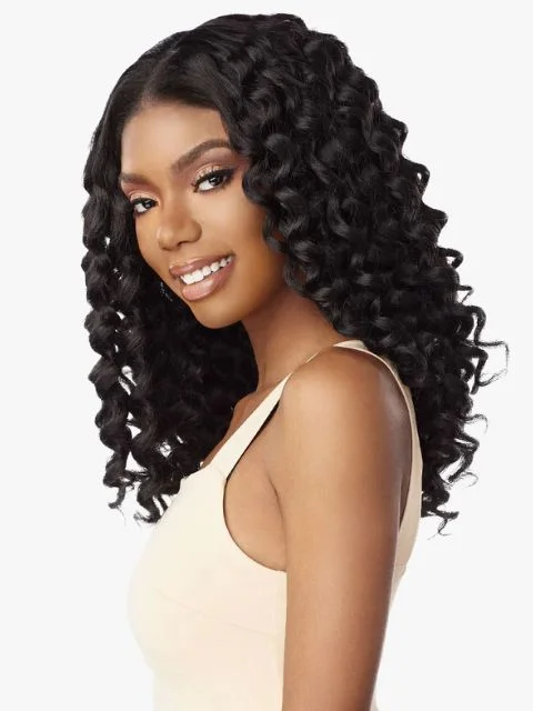 Synthetic short wig with a natural - looking shineSensationnel Premium Synthetic CURLS KINKS & CO_KINKY EDGES Y-PART KINKY ROD CURL 18"" Wig