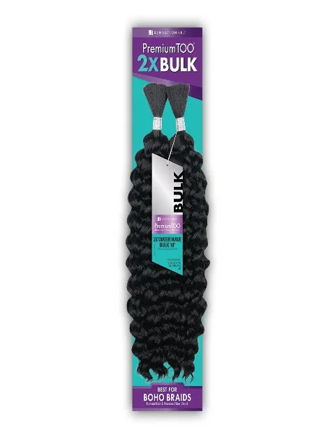 Synthetic Braid & Plait Hair Extensions with a Natural - Looking TextureSensationnel Premium Too Human Blend Braid 2X WATER WAVE Bulk 18"