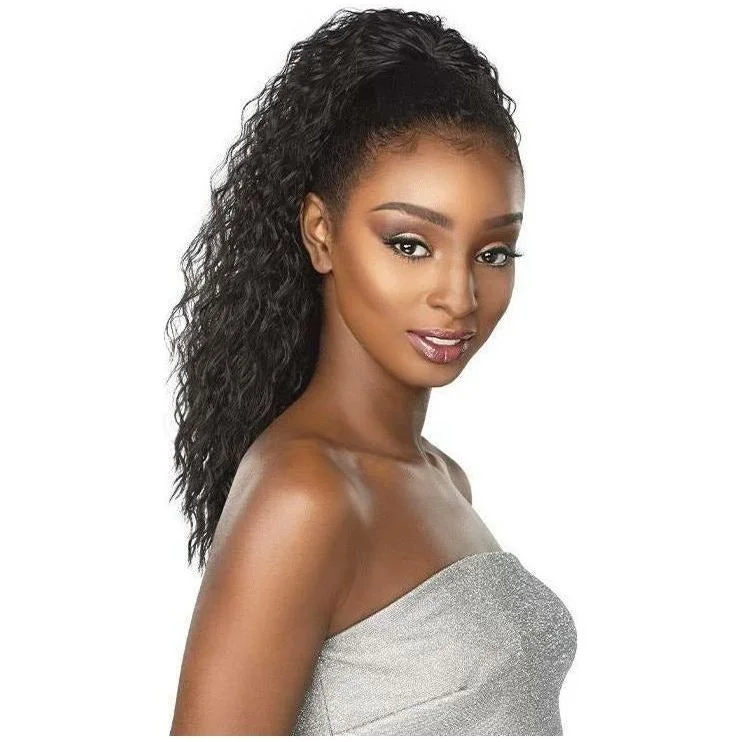 Extension ponytails with a secure elastic base for all - day comfortSensationnel Synthetic Instant Pony Drawstring Ponytail – French Wave 18"