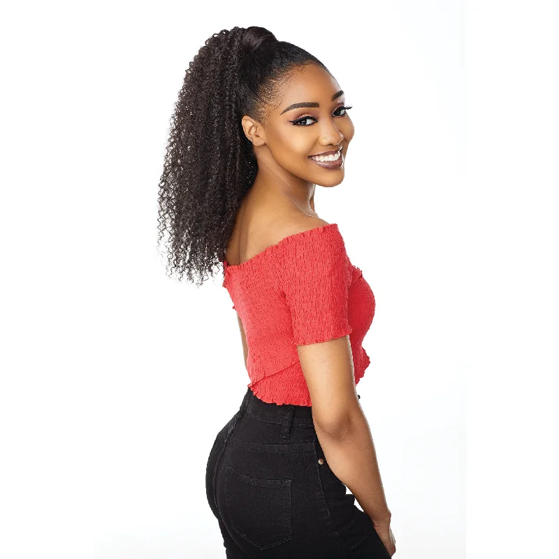 Ponytails with a natural - looking scalp for a more realistic appearanceSensationnel Synthetic Instant Pony Wrap Ponytail - Kinky Curly 18"