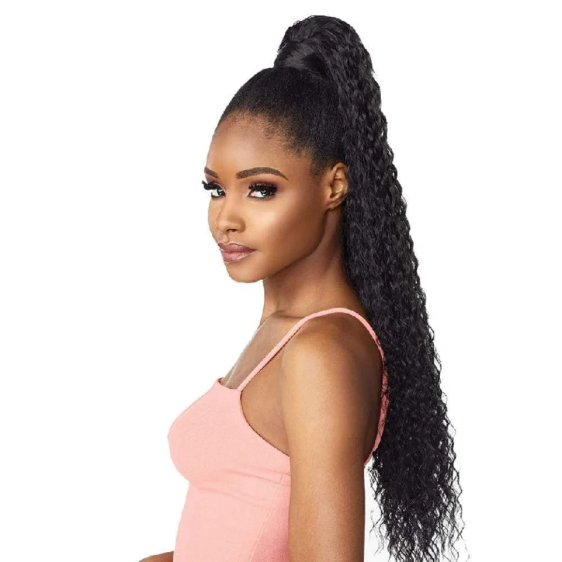 Human hair ponytails with a natural shine for a luxurious lookSensationnel Instant Wrap Ponytail - French Wave 30"