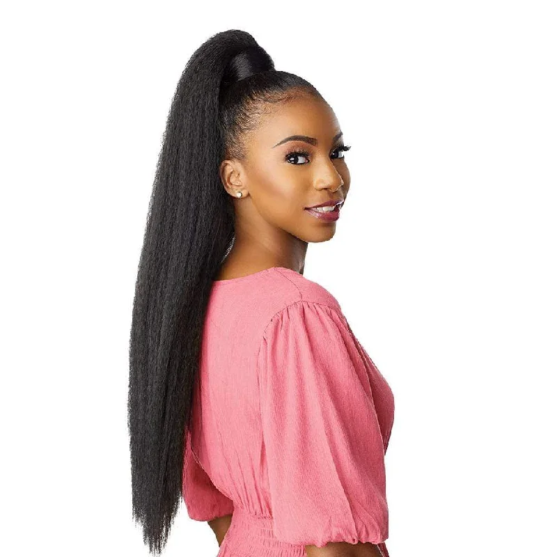 Clip - on ponytails for a quick and convenient hair changeSensationnel Instant Wrap Ponytail - Kinky Straight 30"