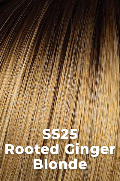 SS25 Rooted Ginger Blonde | Golden Blonde with subtle highlights - medium brown roots