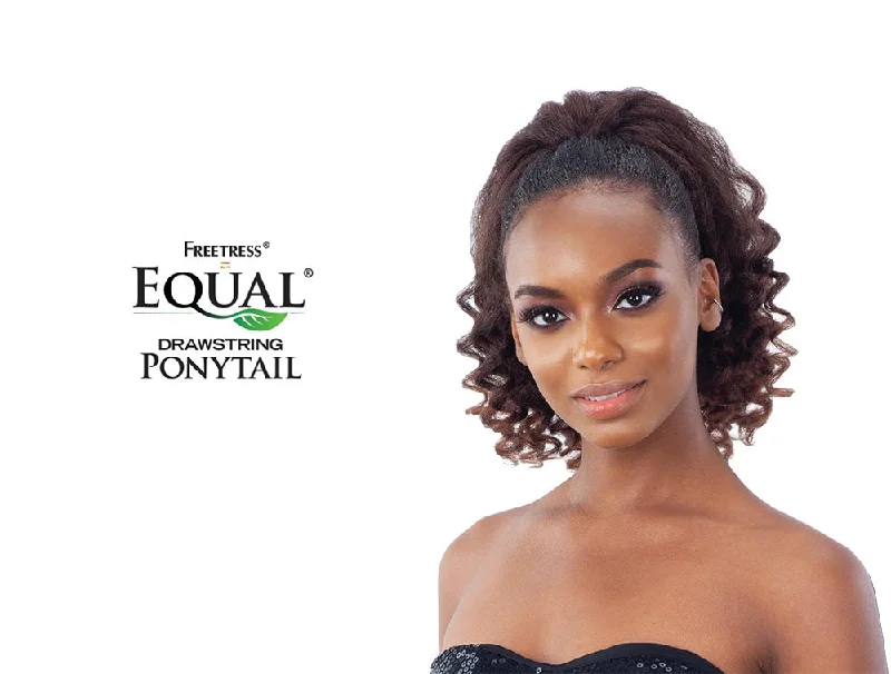 Synthetic ponytails with heat - resistant fibers for easy stylingSHAKE N GO FREETRESS EQUAL DRAWSTRING PONYTAIL NATURAL GIRL (MED ROD)