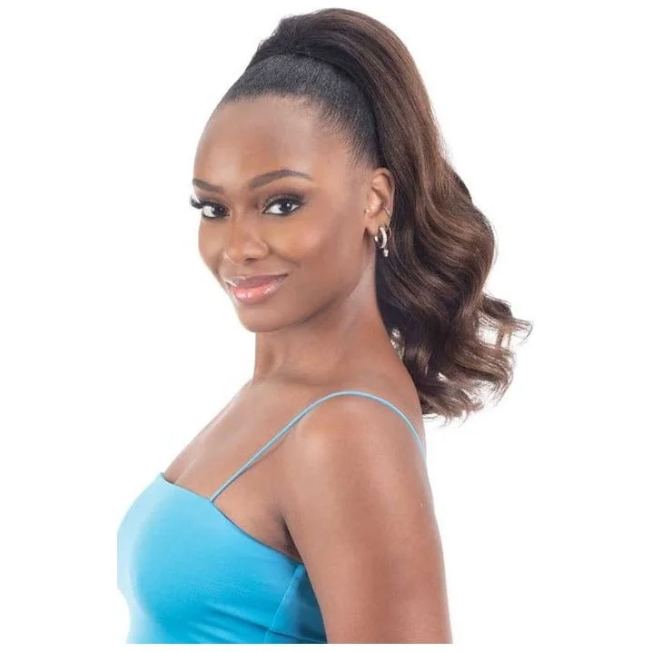 Ombre ponytails with a seamless color transition for a unique styleShake-N-Go Natural Me Synthetic Drawstring Ponytail - Natural Body Wave