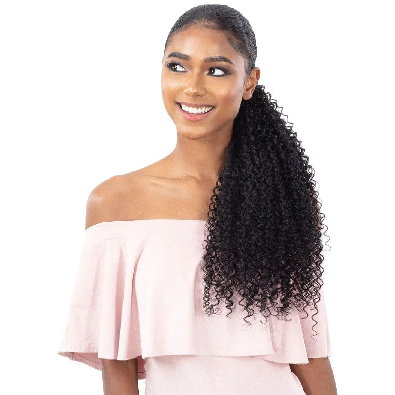 Braided ponytails with intricate patterns for an ethnic - inspired lookShake-N-Go Organique MasterMix Pony Pro Wrap-Around Synthetic Ponytail - Bohemian Curl 32"