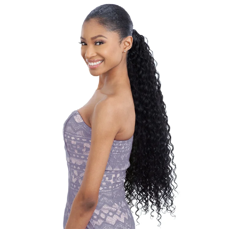 Ponytails for a formal event with a touch of sparkle or beadsShake-N-Go Organique MasterMix Pony Pro Wrap-Around Synthetic Ponytail - Super Curl 32"