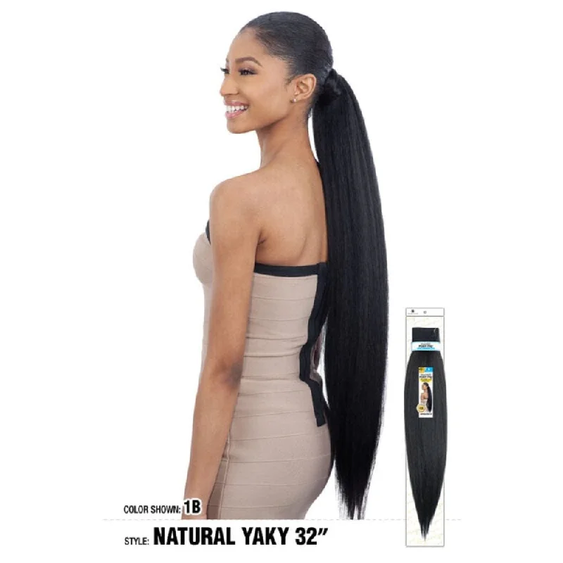 Ponytails with a middle - part for a classic and elegant styleOrganique Pony Pro Wrap-Around Ponytail - Natural Yaky 32"