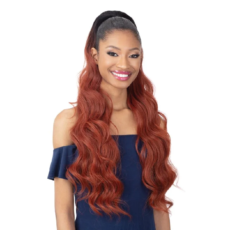 Ponytails with adjustable length for a customized fitShake-N-Go Organique Synthetic Drawstring Ponytail - Loose Deep 28"