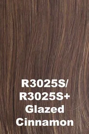 R3025S+ GLAZED CINNAMON | Medium Reddish Brown with Ginger highlights R2 EBONY | Off Black or Black/Brown