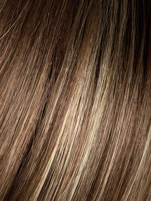 LIGHT BERNSTEIN ROOTED | Light Auburn Light Honey Blonde and Light Reddish Brown blend and Dark Roots