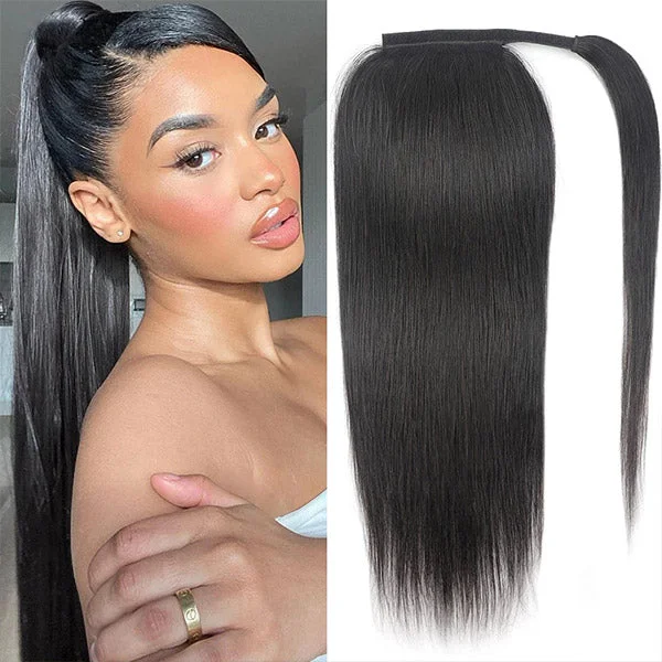 Ombre ponytails with a seamless color transition for a unique styleWrap Around Ponytail Human Hair Extension Virgin Straight Hair Ponytail Extension