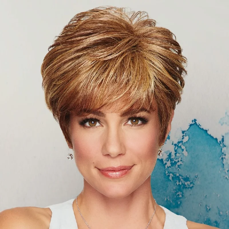 Short wig with a pre - plucked hairline for a more natural lookStrength by Gabor (Basic Cap Wig)