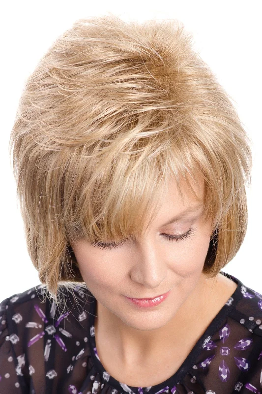 Platinum - blonde short wig for a trendy and eye - catching styleTony of Beverly Additions - Shaper