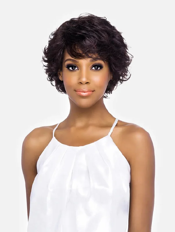 Monofilament - cap short wig for a breathable and natural - looking scalpVivica A Fox 100% Brazilian Human Hair Pure Comfort Cap Wig - LISHA