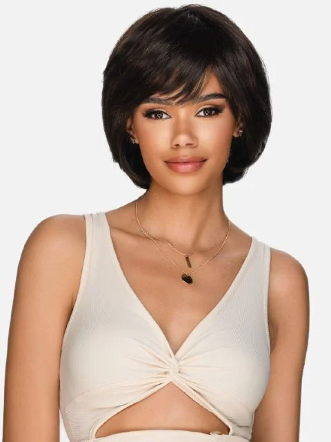 Platinum - blonde short wig for a trendy and eye - catching styleVivica A Fox HandMade Collection 100% Human Hair Blend Wig - HMB-KATE