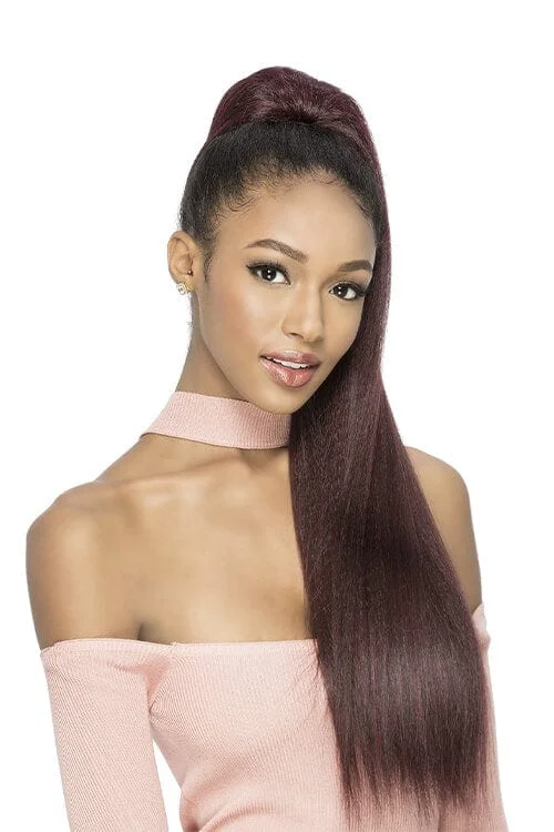 Human hair ponytails with a natural shine for a luxurious lookVivica A Fox PB-Rose 28" Sassy and Classy Drawstring Ponytail Pocketbun Extension