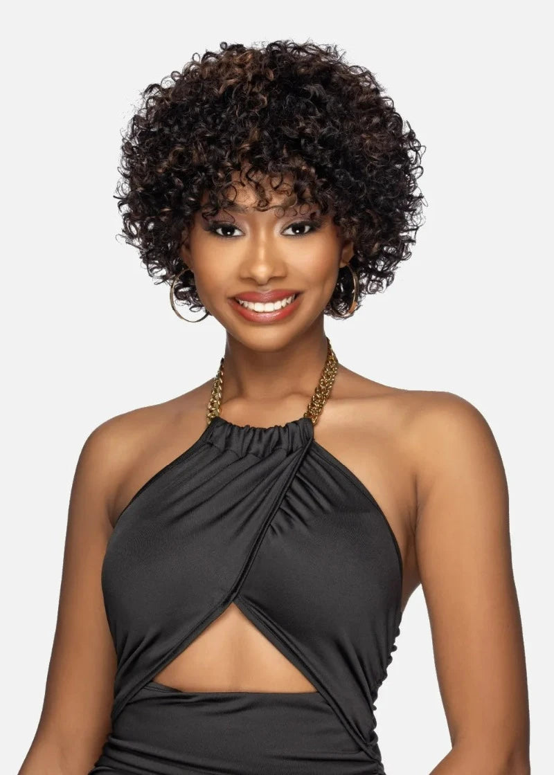 Short wig with a wavy texture for a beachy and relaxed lookVivica Fox Pure Comfort Cap Full 100% Premium Human Hair Wig CARNIVAL