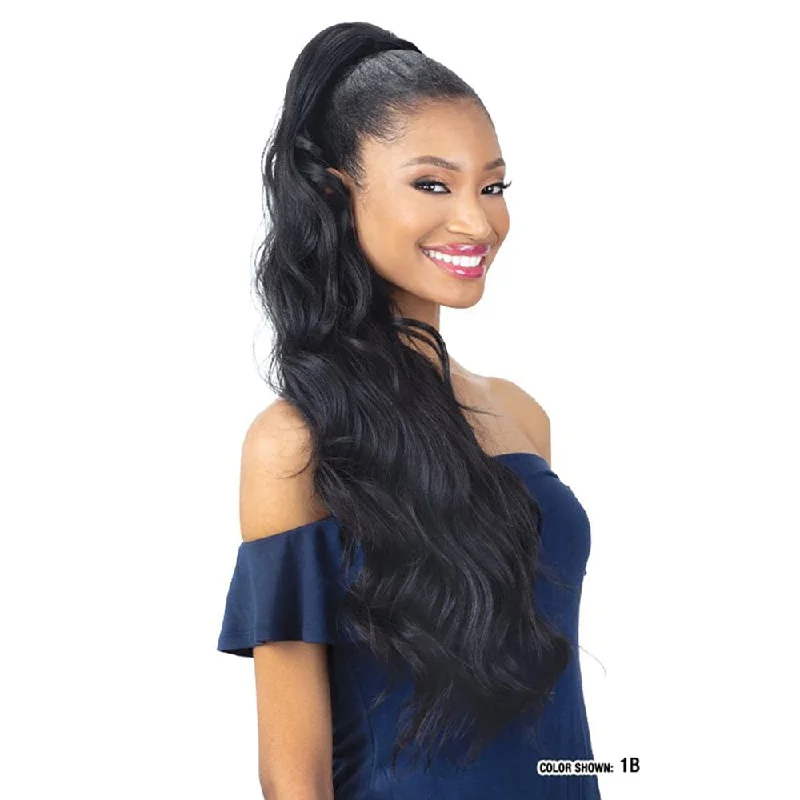 Black - colored ponytails for a classic and timeless appearanceOrganique Drawstring Ponytail - Loose Deep 28"