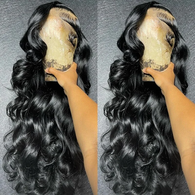 Medium - length wig with a pre - bleached knot for a natural - looking scalpGlueless Body Wave Lace Front Wig 13x4 HD Transparent Lace Human Hair Wigs Pre Plucked Ready To Wear Wig