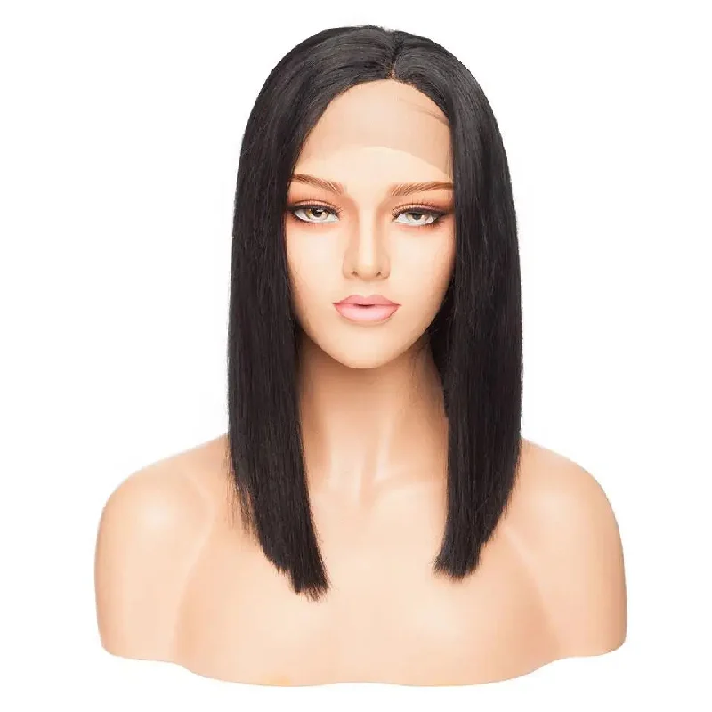 Adjustable - cap medium - length wig for a comfortable fitReva | 14 inch straight lace front bob wig