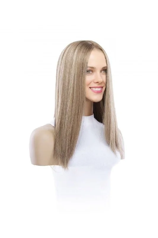 Medium - length wig with a straight texture for a sleek and modern look18" Princess Silk Top Wig Medium Blonde