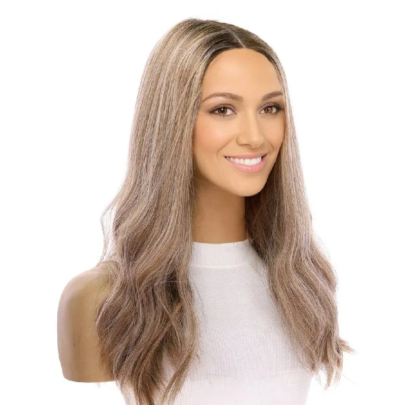 Medium - length wig with a wispy fringe for a soft and feminine look20" Divine Lace Top Wig Ashy Blonde w/ Highlights