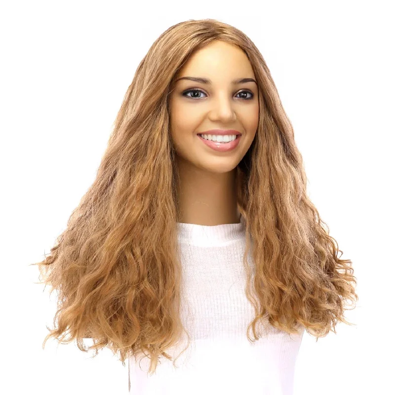 Medium - length wig with a heat - resistant formula for easy styling at home20" Luxe Silk Top Wig #16 Warm Dark Blonde Wavy