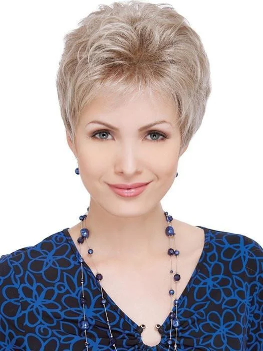 Long - length wig with a natural - looking root for a more realistic lookAura by Estetica | Short Lace Front Wig | CLOSEOUT