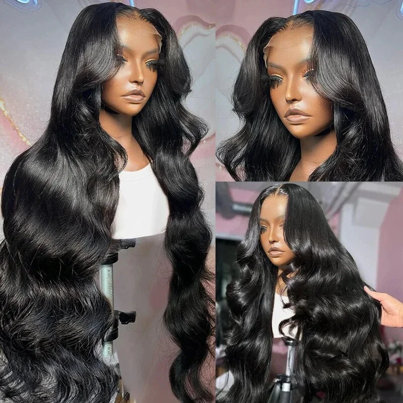 Medium - length wig with a side - swept bang for a sophisticated lookBody Wave Wig 5x5 HD Lace Closure Wigs Small Head Friendly Bleached Knots Deep Part Lace Wig