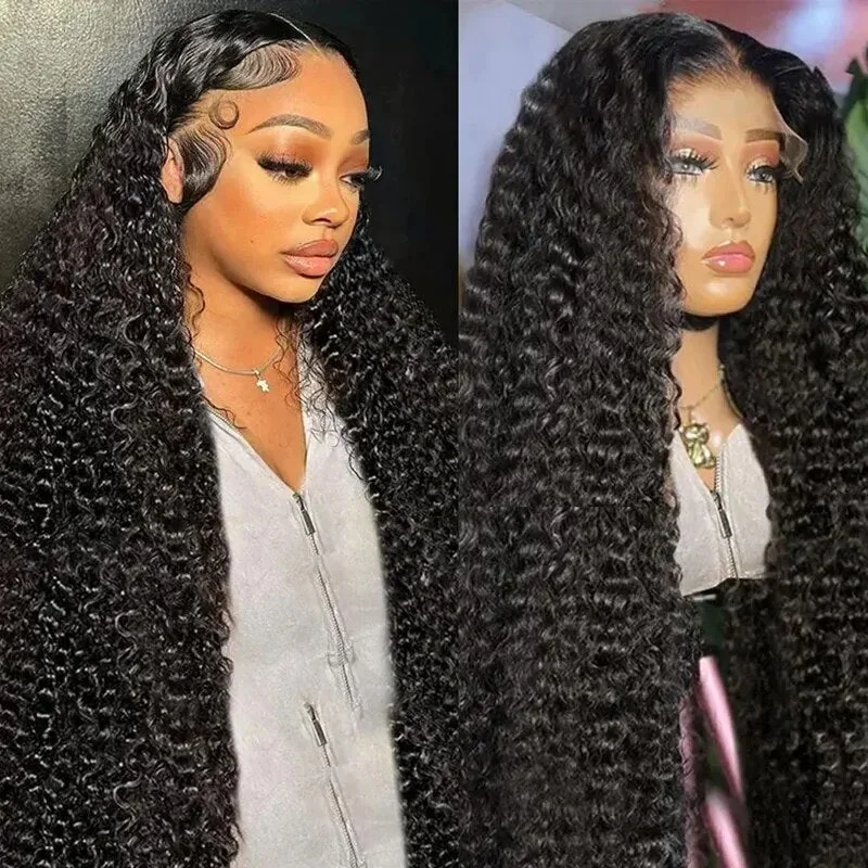 Medium - length wig with a wispy fringe for a soft and feminine lookOneMore HD Lace Wig Deep Wave 5x5 Closure Wig Small Head Friendly Bleached Knots Human Hair Wigs