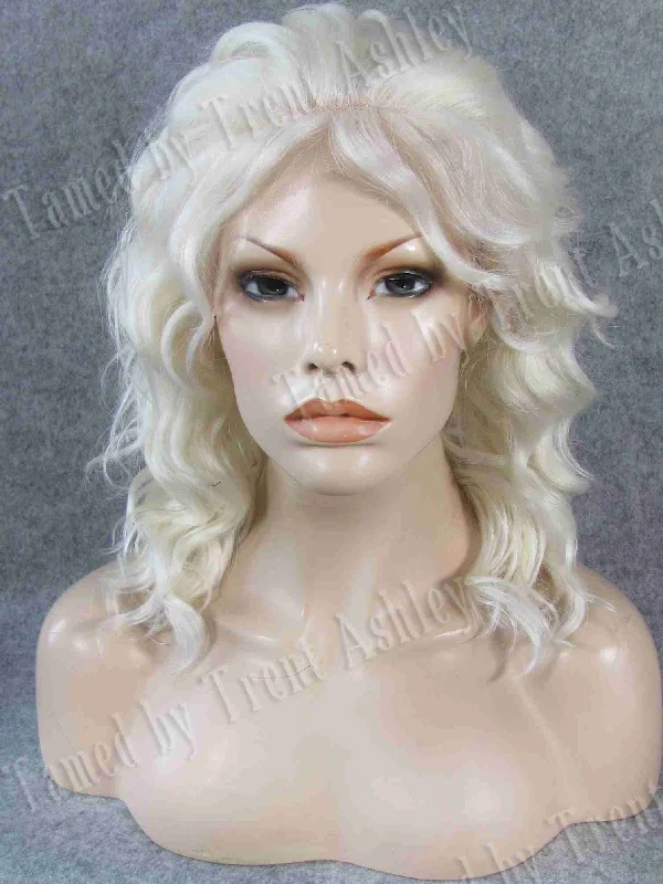 Medium - length wig with a pre - plucked hairline for a more natural lookCARRIE ANGELIC