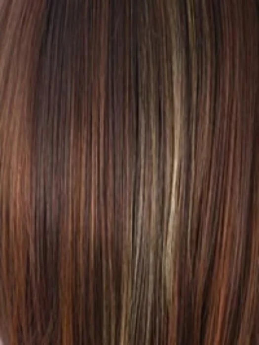 RAZBERRY ICE R | Rooted Dark Medium Auburn base with Copper and Strawberry Blonde highlights