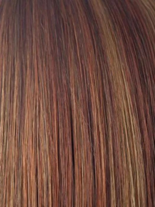 IRISH SPICE R | Rooted Dark with Medium Auburn base with Dark Honey Blonde highlights