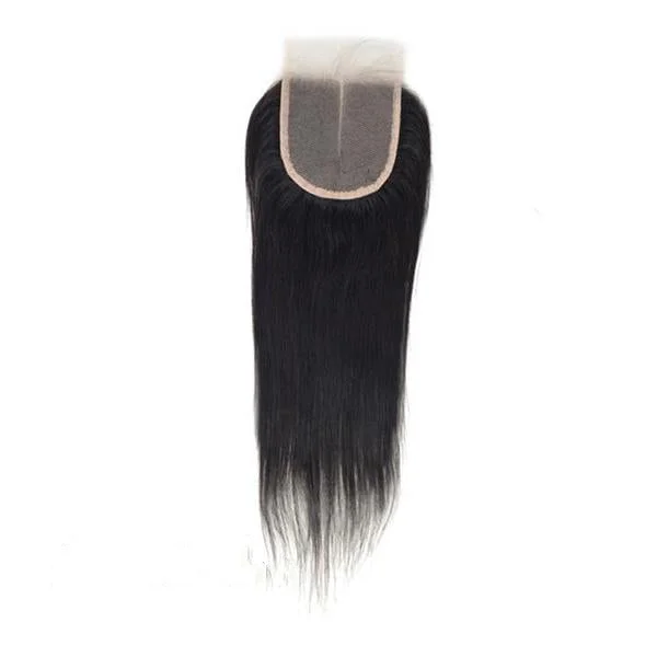 Medium - length wig with a curly fringe for a playful and youthful vibeClosure-Brazilian Hair-Straight