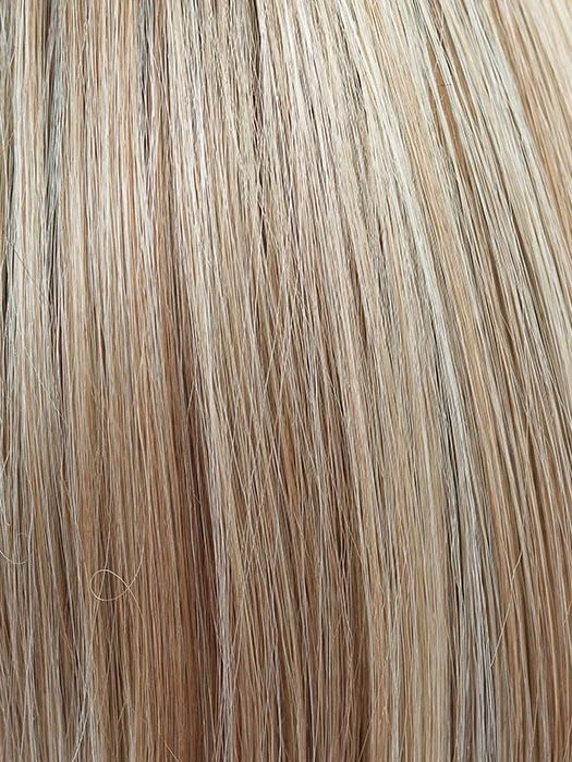 CHAMPAGNE-BLUSH | Creamy White Blonde Base transitions to Strawberry Blonde with Light Auburn Highlights