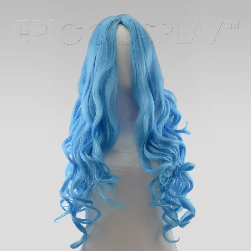 Long - length wig with a platinum - blonde color for a bold and trendy lookDaphne - Light Blue Mix Wig