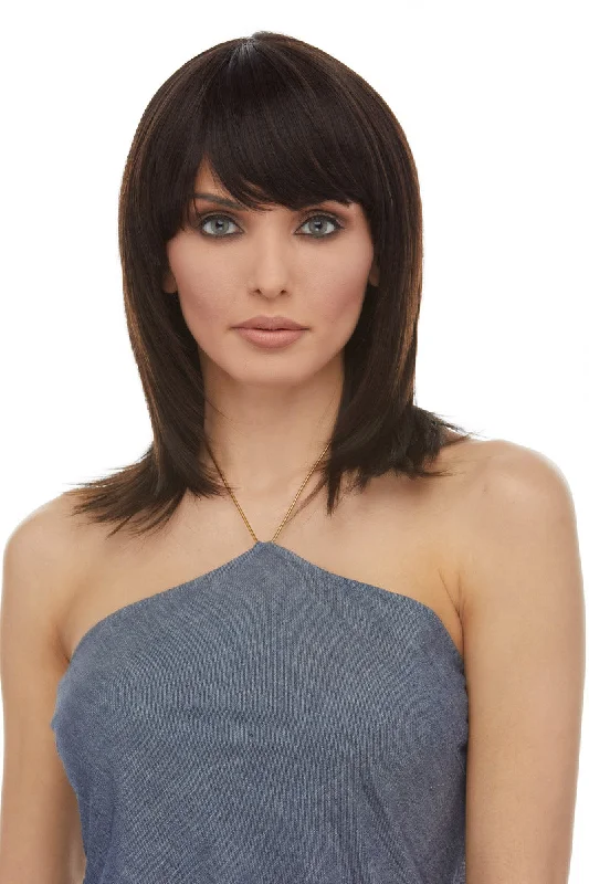 Human - hair medium - length wig for a natural and luxurious feelAileen <br>Remy Human Hair Wig