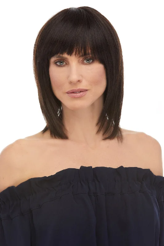 Medium - length wig with a middle - part for a classic and elegant styleDraya <br>Remy Human Hair Wig