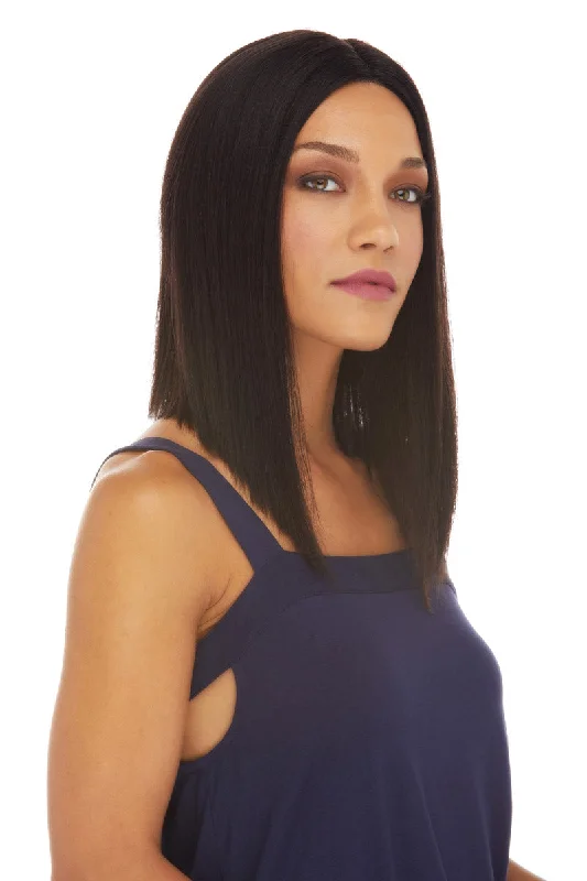 Medium - length wig with a 180 - density for a full and thick appearanceMilla <br>Remy Human Hair Lace Front Wig