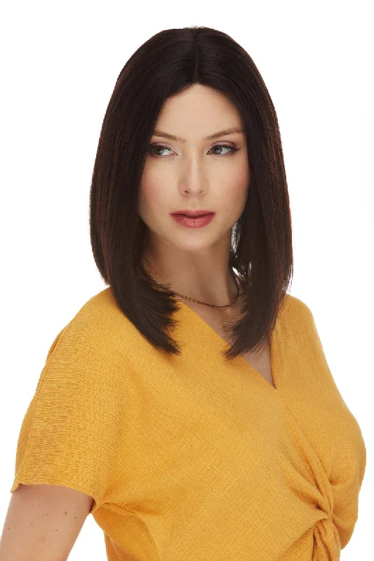 Medium - length wig with a natural - looking root for a more realistic lookVeronica <br>Remy Human Hair Lace Front Wig