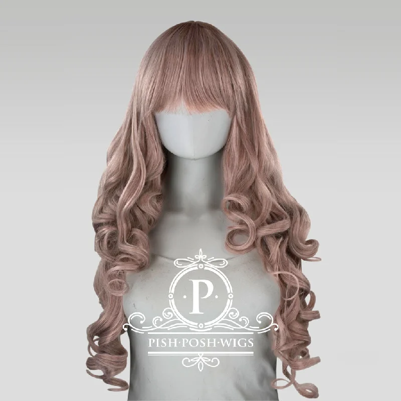 Long - length wig with a heat - resistant formula for easy styling at homeElizabeth - Hazy Grey Wig