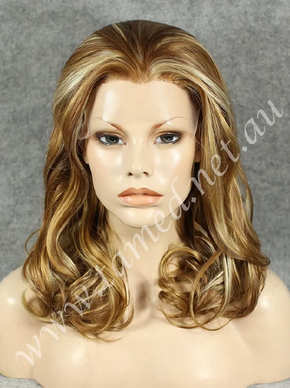 Medium - length wig with a pre - bleached knot for a natural - looking scalpEMILY BUTTERSCOTCH