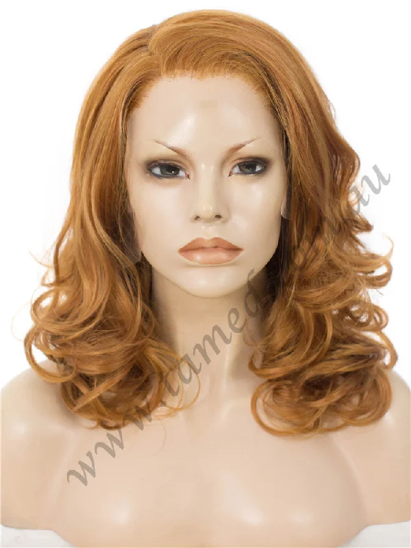 Medium - length wig with a side - part for a more flattering lookEMILY GINGER NUT